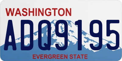 WA license plate ADQ9195