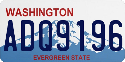 WA license plate ADQ9196