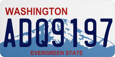 WA license plate ADQ9197