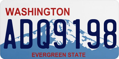 WA license plate ADQ9198