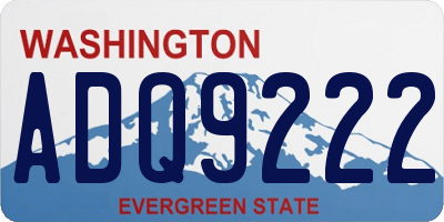 WA license plate ADQ9222