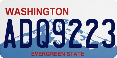 WA license plate ADQ9223