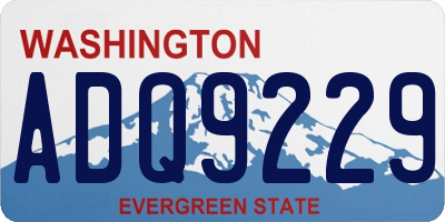 WA license plate ADQ9229