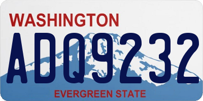 WA license plate ADQ9232