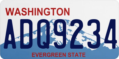 WA license plate ADQ9234