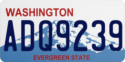 WA license plate ADQ9239