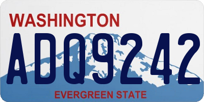 WA license plate ADQ9242