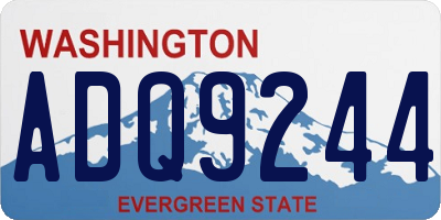 WA license plate ADQ9244