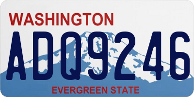 WA license plate ADQ9246
