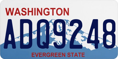 WA license plate ADQ9248