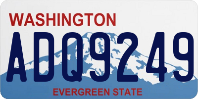 WA license plate ADQ9249