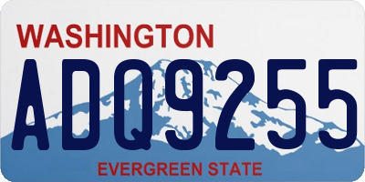 WA license plate ADQ9255