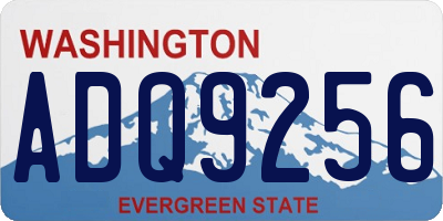 WA license plate ADQ9256