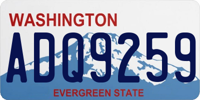 WA license plate ADQ9259