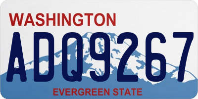 WA license plate ADQ9267