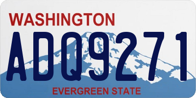 WA license plate ADQ9271
