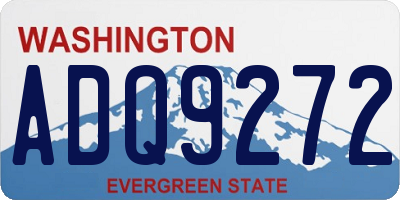 WA license plate ADQ9272