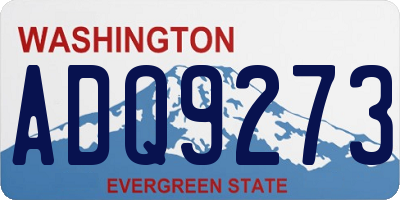 WA license plate ADQ9273