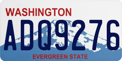 WA license plate ADQ9276