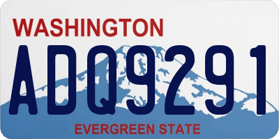 WA license plate ADQ9291