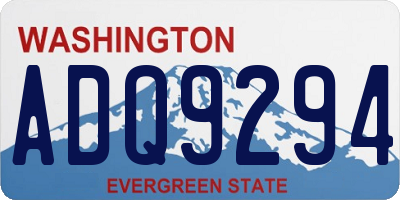 WA license plate ADQ9294