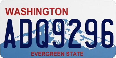 WA license plate ADQ9296