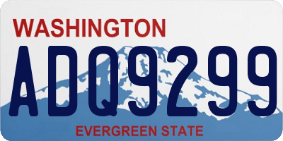 WA license plate ADQ9299