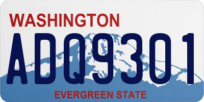 WA license plate ADQ9301