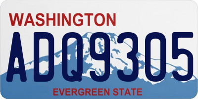 WA license plate ADQ9305