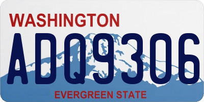 WA license plate ADQ9306
