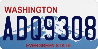 WA license plate ADQ9308