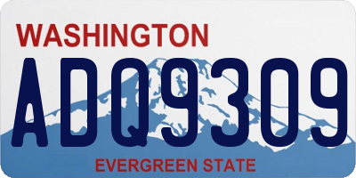 WA license plate ADQ9309
