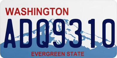 WA license plate ADQ9310