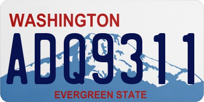 WA license plate ADQ9311