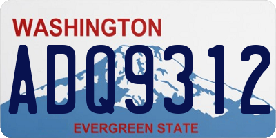 WA license plate ADQ9312