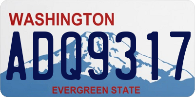 WA license plate ADQ9317