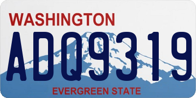 WA license plate ADQ9319
