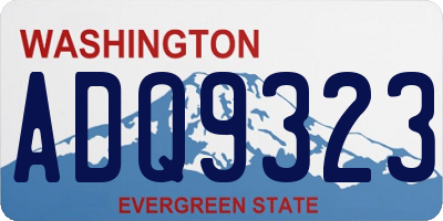 WA license plate ADQ9323