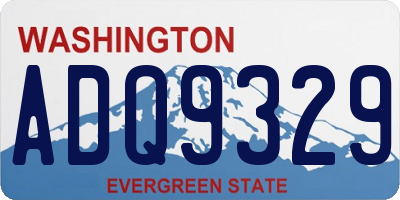 WA license plate ADQ9329