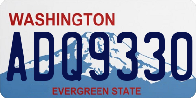 WA license plate ADQ9330