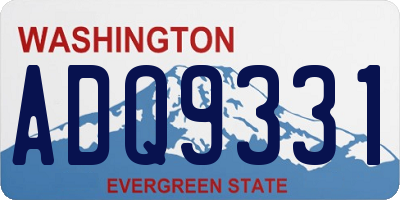 WA license plate ADQ9331