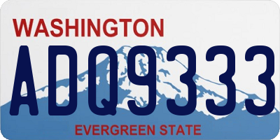 WA license plate ADQ9333