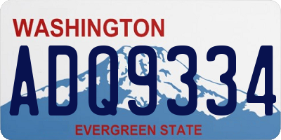 WA license plate ADQ9334