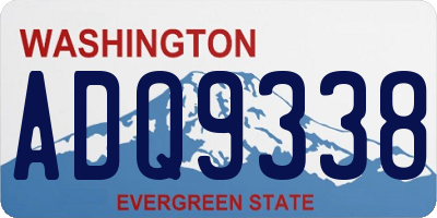 WA license plate ADQ9338