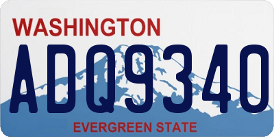 WA license plate ADQ9340
