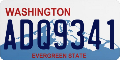 WA license plate ADQ9341