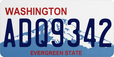 WA license plate ADQ9342