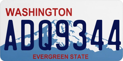 WA license plate ADQ9344