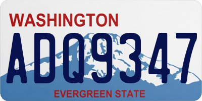 WA license plate ADQ9347
