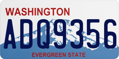 WA license plate ADQ9356